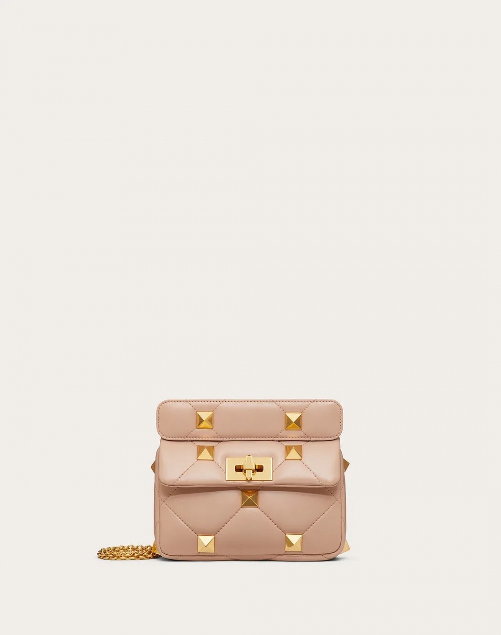 W(wng)·޶ Small Roman Stud the Shoulder Bag in Nappa with Chain